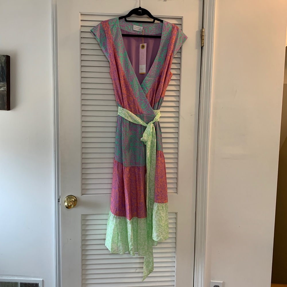 Tanya Taylor Tiered Wrap Dress NWT